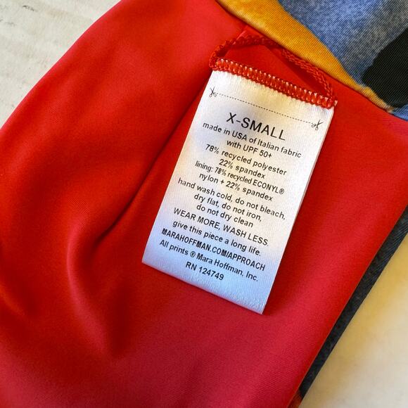 Mara Hoffman Abigail Strapless Bikini Top Rainbow Women XS NWT - Picture 7 of 7